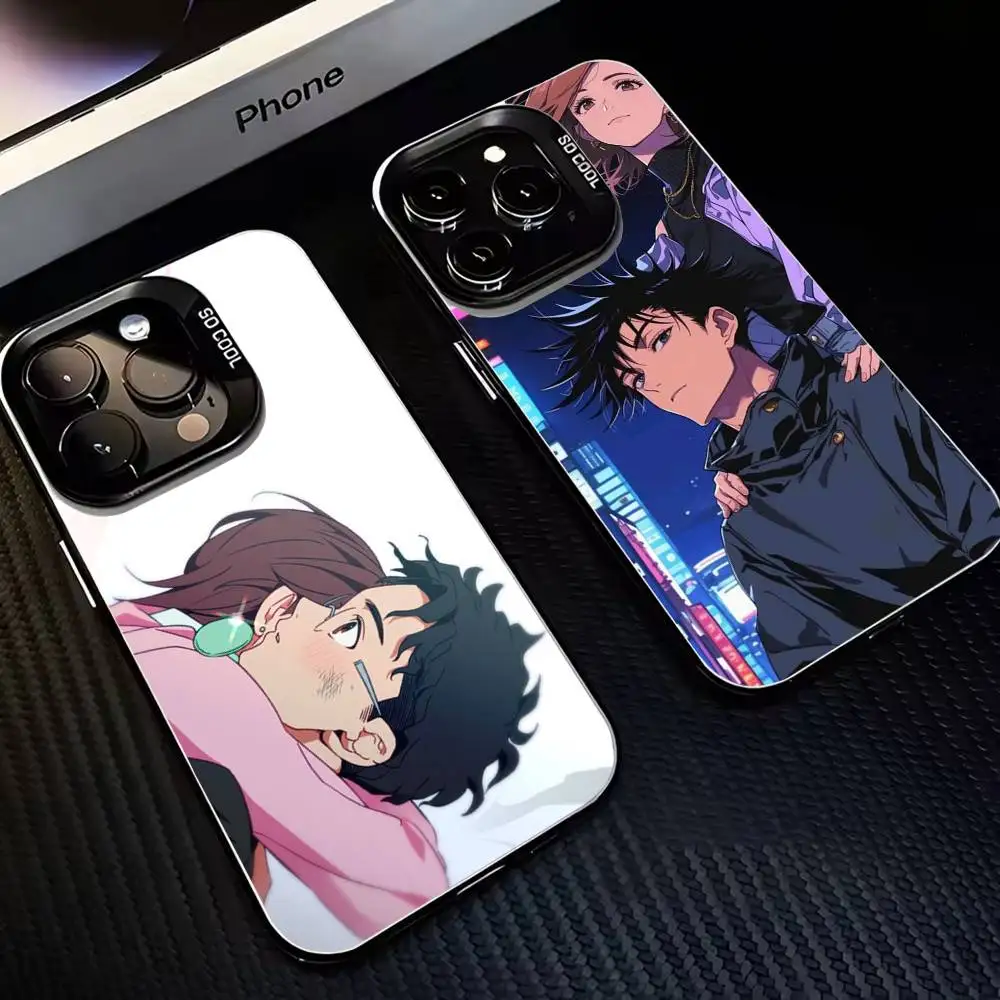 

Anime D-Dandadan Phone Case For iPhone 16,15,14,13,12,11,Mini,Pro,MAX Black Matte Shockproof Cover