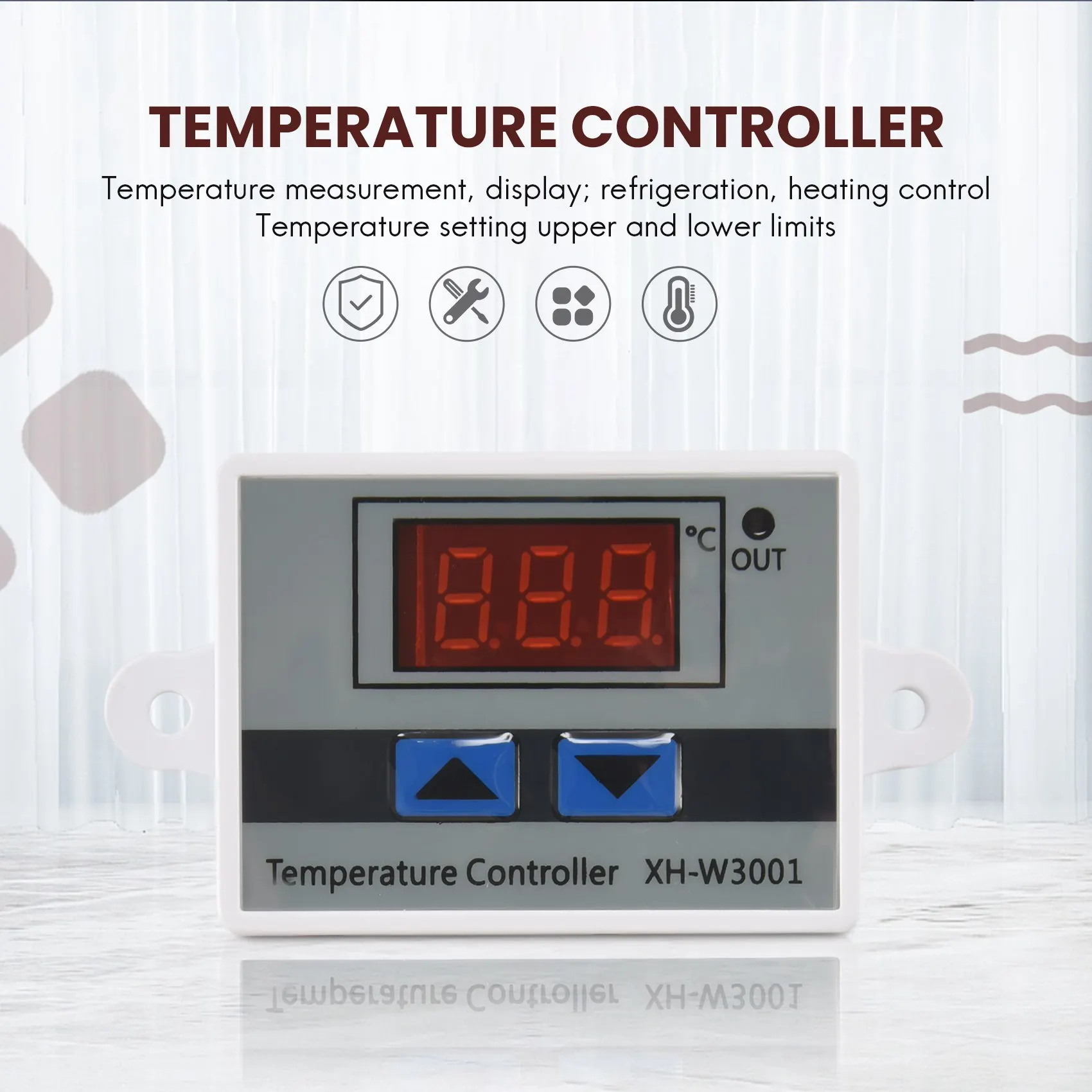 220V Digital LED Temperature Controller 10A termostato interruttore di controllo sonda nuovo