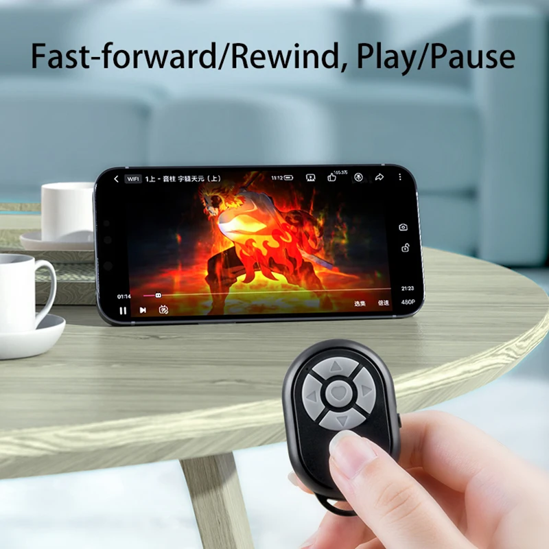 Télécommande universelle Bluetooth pour téléphone portable, caméra, contrôleur vidéo, iPhone, Android, tournage de pages de films Tiktok