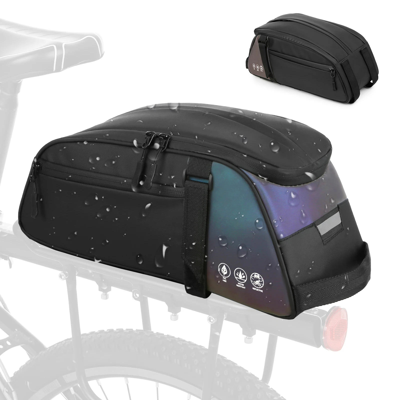 Waterproof Bike Rear Rack Bag Bicycle Carrier Cycling Rear Rack Should Bag Large Capacity MTB Mountain Carrier