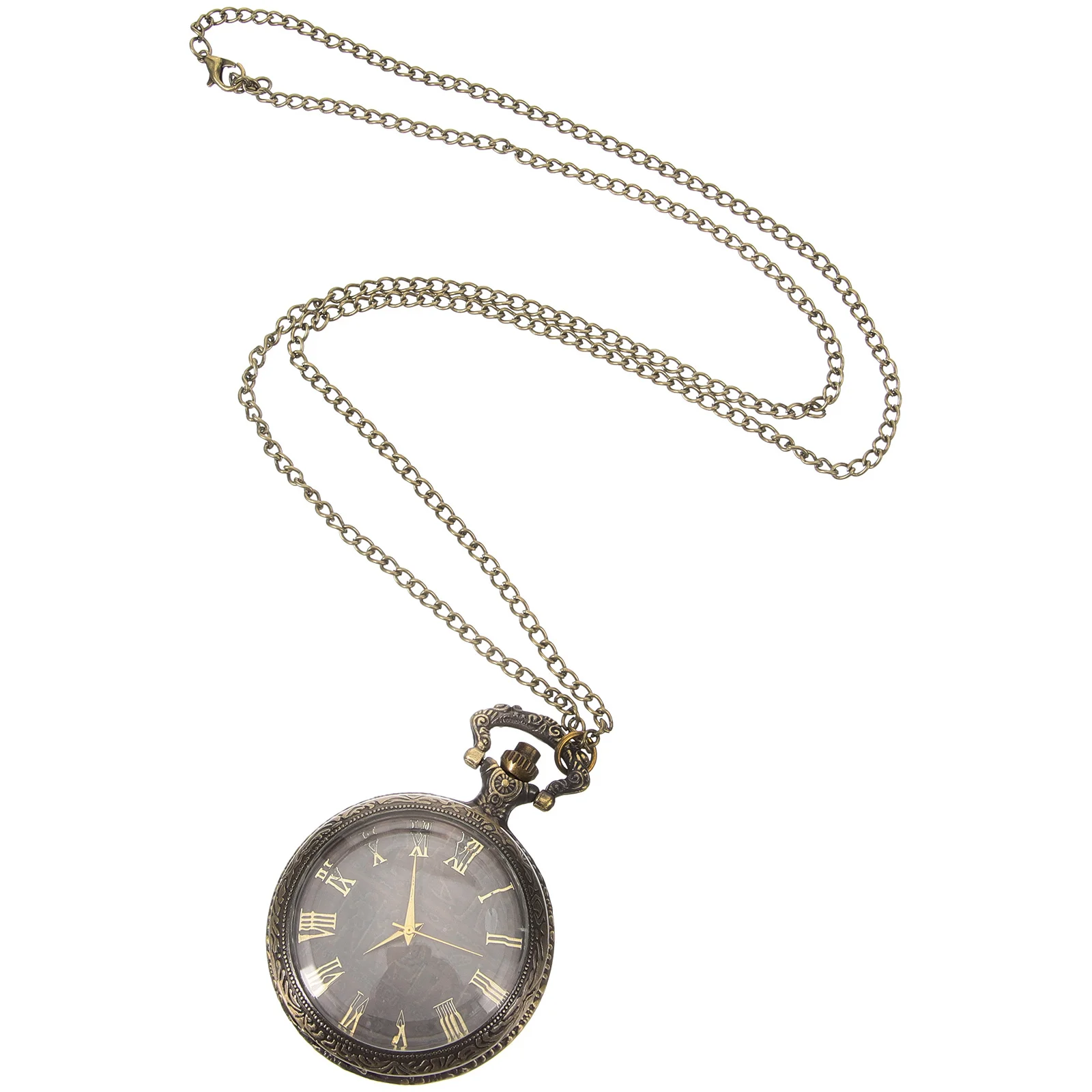 

Retro Pocket Watch Metal Roman Numeral Vintage Decorative Timepiece For Men Women Pendant Lightweight Compact