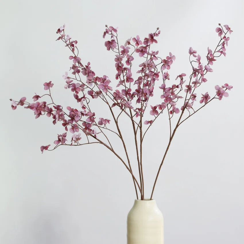 6 Stück künstliche Kirschblütenzweige mit 4 Gabeln, Heim- und Raumdekoration, Hochzeit, Blumenarrangement, Party, Tischdekoration, künstliche Blumen – Detail 4