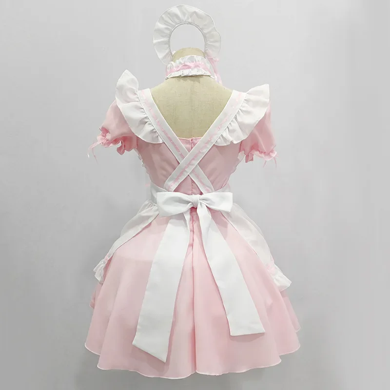 Anime Cute Lolita Maid Dress Cosplay Costume Dress Girls Woman Waitress Maid Party Stage Costumes S -5XL