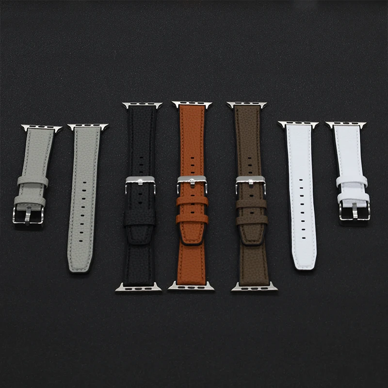 Pulseira de couro pu para apple watch band 44mm 45mm 41mm 40mm 42mm 38mm pulseira correa iwatch série 3 4 5 6 se 7 8 9 ultra/2 49mm