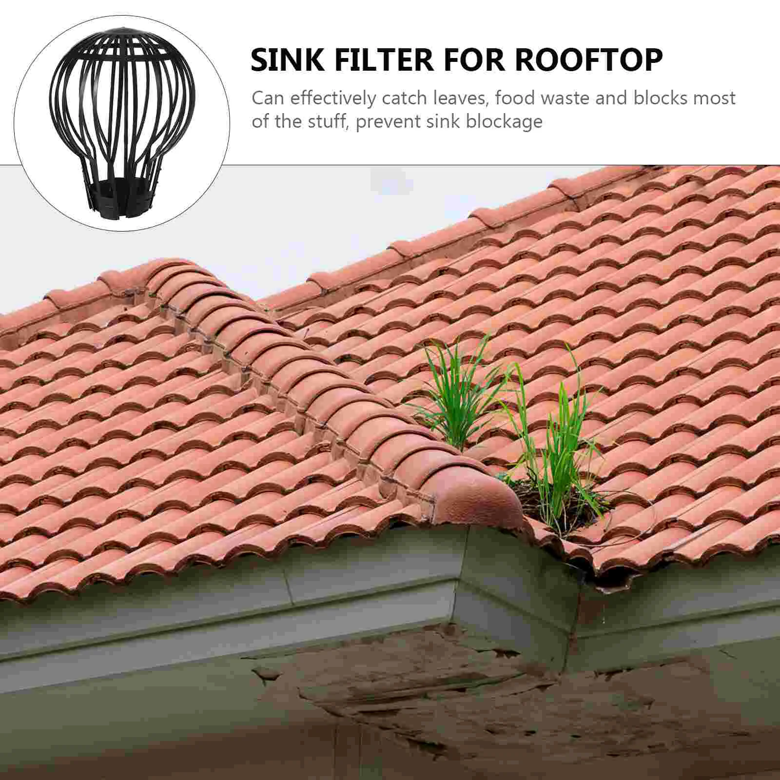 4pcs Anti- Floor Drain Rooftop Sink Filter Floor Drain Gutter Strainer