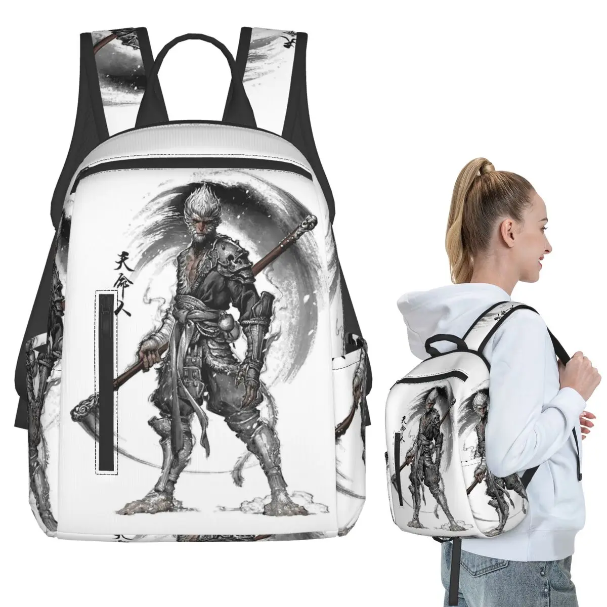 

Black Myth Wukong Backpack Student BookBag Kids School Bag Computer Shoulder Bags Men Women