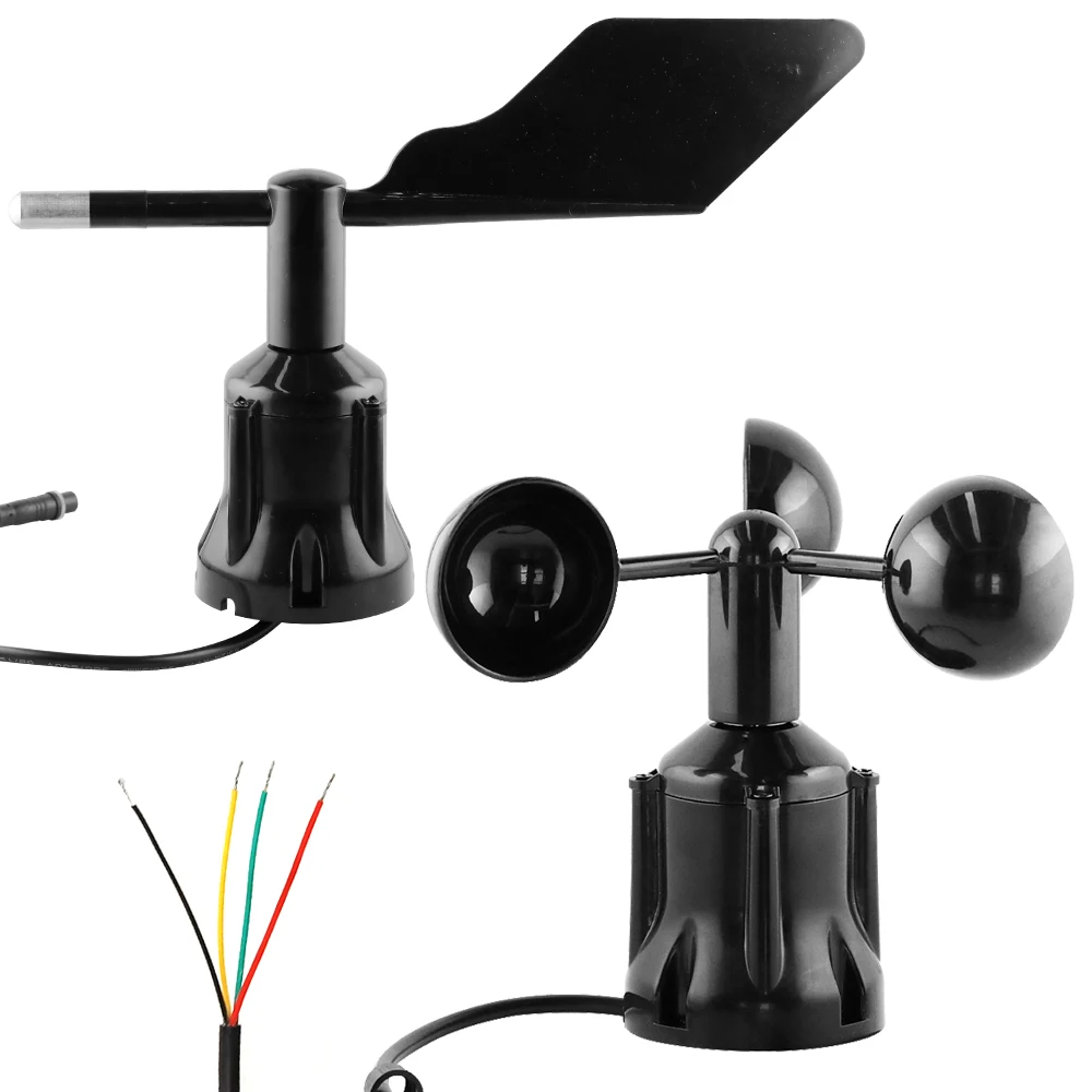 60m/s Wind Speed Sensor Module 360° Direction Output RS485 4-20MA 0-5V 0-10V Weather Station 3 Cup Anemometer Transmitter Sensor