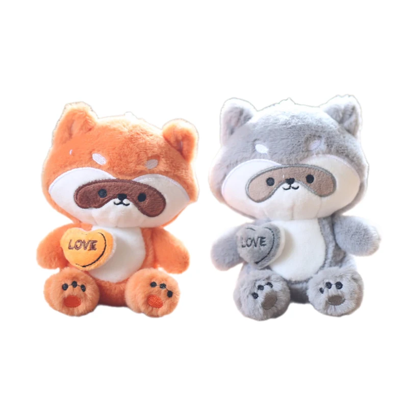 Cute Small Raccoon Plush Doll Toys Pendant Keychain Backpack Hangings Ornaments Gifts