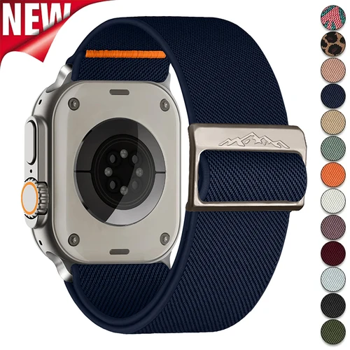 Correa de nailon para Apple Watch Band Series 11 10 46mm 42mm Ultra 3/2 49mm 45mm 44mm 41mm pulsera para Iwatch 9 8 7 6 SE 5 4 Correa