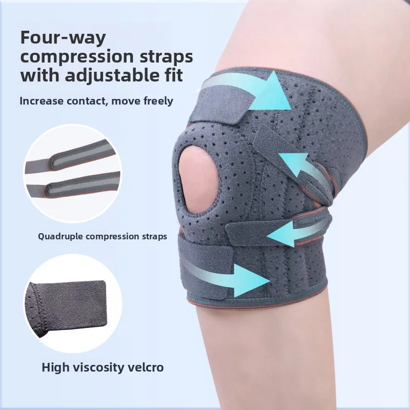 Elbow & Knee Pad Safety SpringSupport Knee Guards One Size Breathable Anti‑Slip Silicone Gear for Fitness Cycling Running Hiking