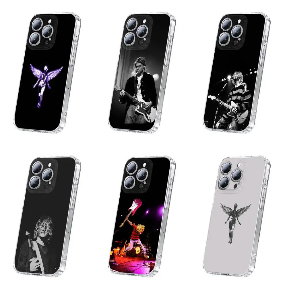 

Singer K-Kurt C-Cobain Guitar Phone Case For iPhone 17,16,15,14,13,12,11 Plus,Pro,Max,Plus,E,SE4,Mini Transparent Cover