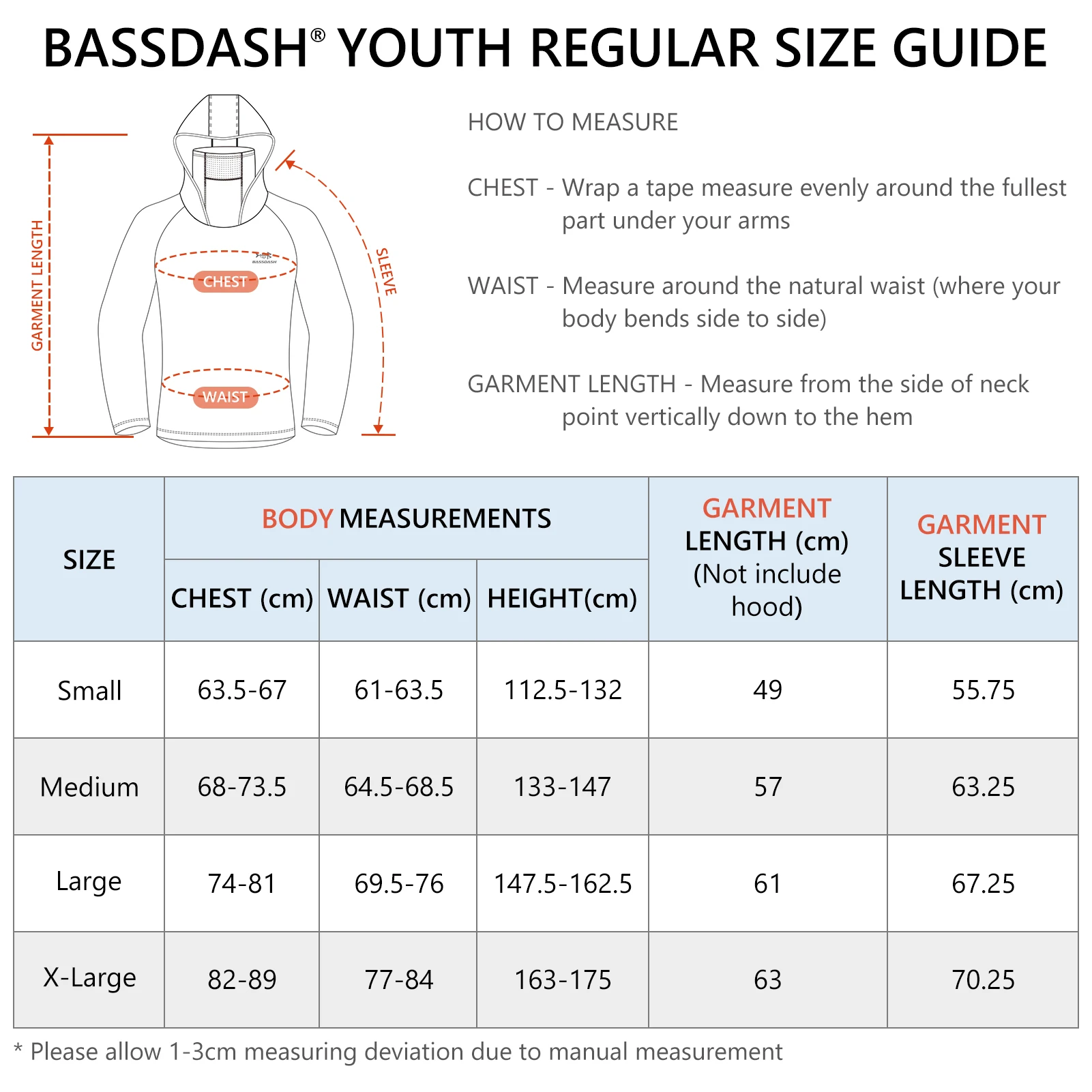 BASSDASH Youth UPF 50+ Hooded Shirts with Mask UV Neck Gaiter Sun Protection Long Sleeve T Shirt for Fishing Swim