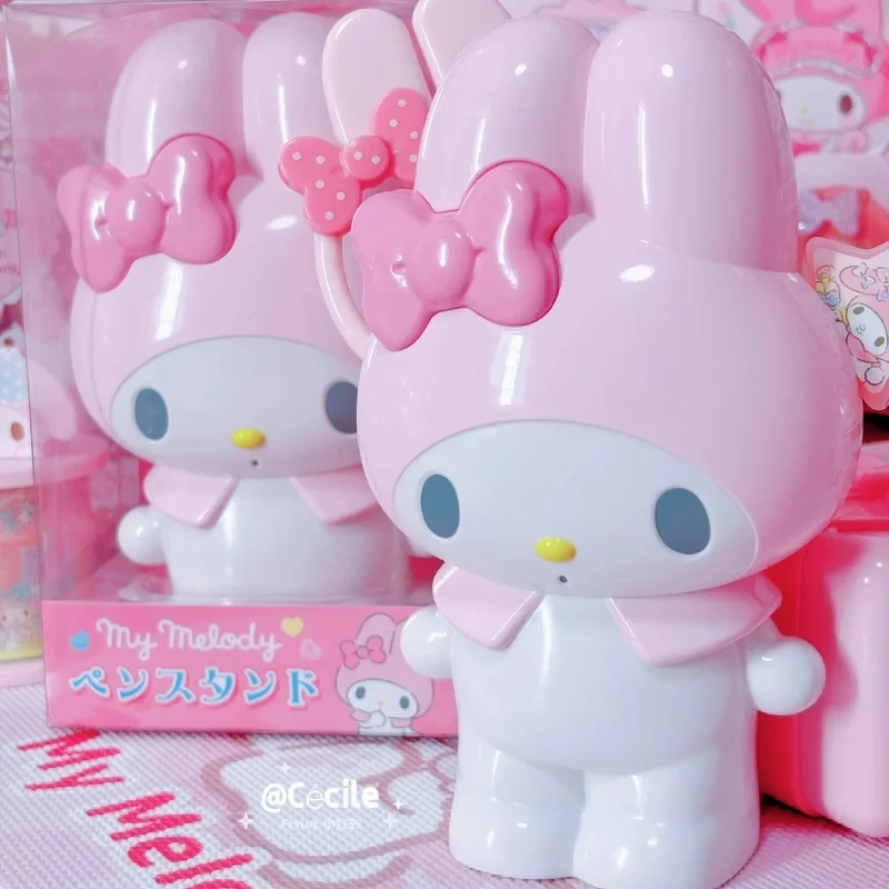 Sanrio Cute Pen Holder Stationery Kuromi Hellokitty My Melody Cinnamoroll Characters Series Makeup Brush Storage Ornament Gift