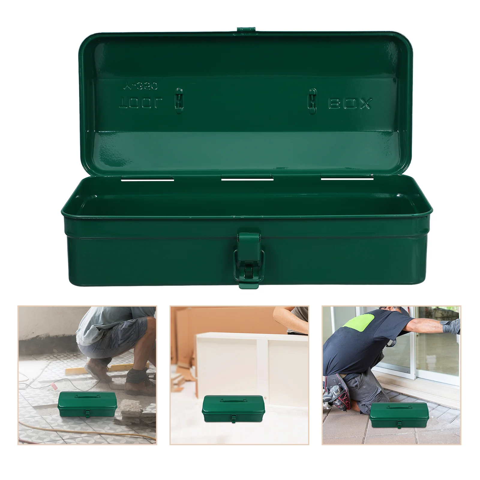 Iron Storage Box Toolbox Organize Small Chest Metal Green Cajas De Herramientas