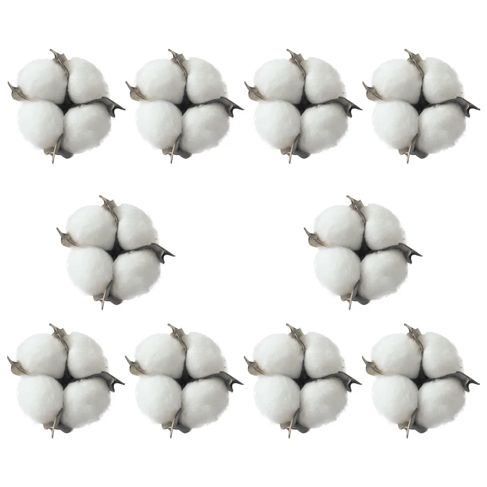 

10pcs Christmas Tree Decorations Cotton Ball Pendant Diy Ornament For Party Wedding Home Lightweight Realistic Hanging Adornment
