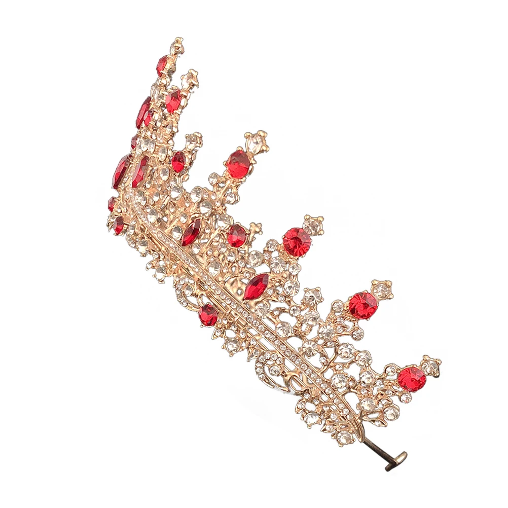 

Tiara Crown Wedding Party Rhinestones Bridal Headdress Crystal Glass Bride Headwear Women Miss