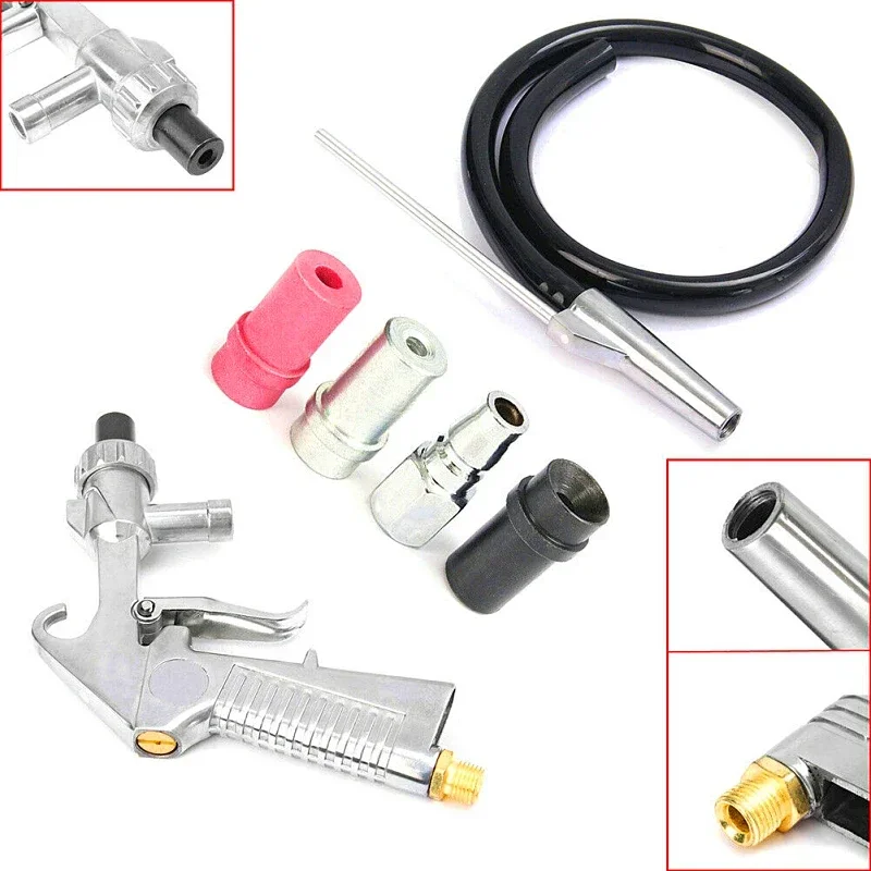 Imagem -06 - Air Brush Spray Gun Kit Jateamento de Areia Abrasiva Jateamento Máquina Tubo de Bico Ferrugem Remover Armários de Jateamento Pcs