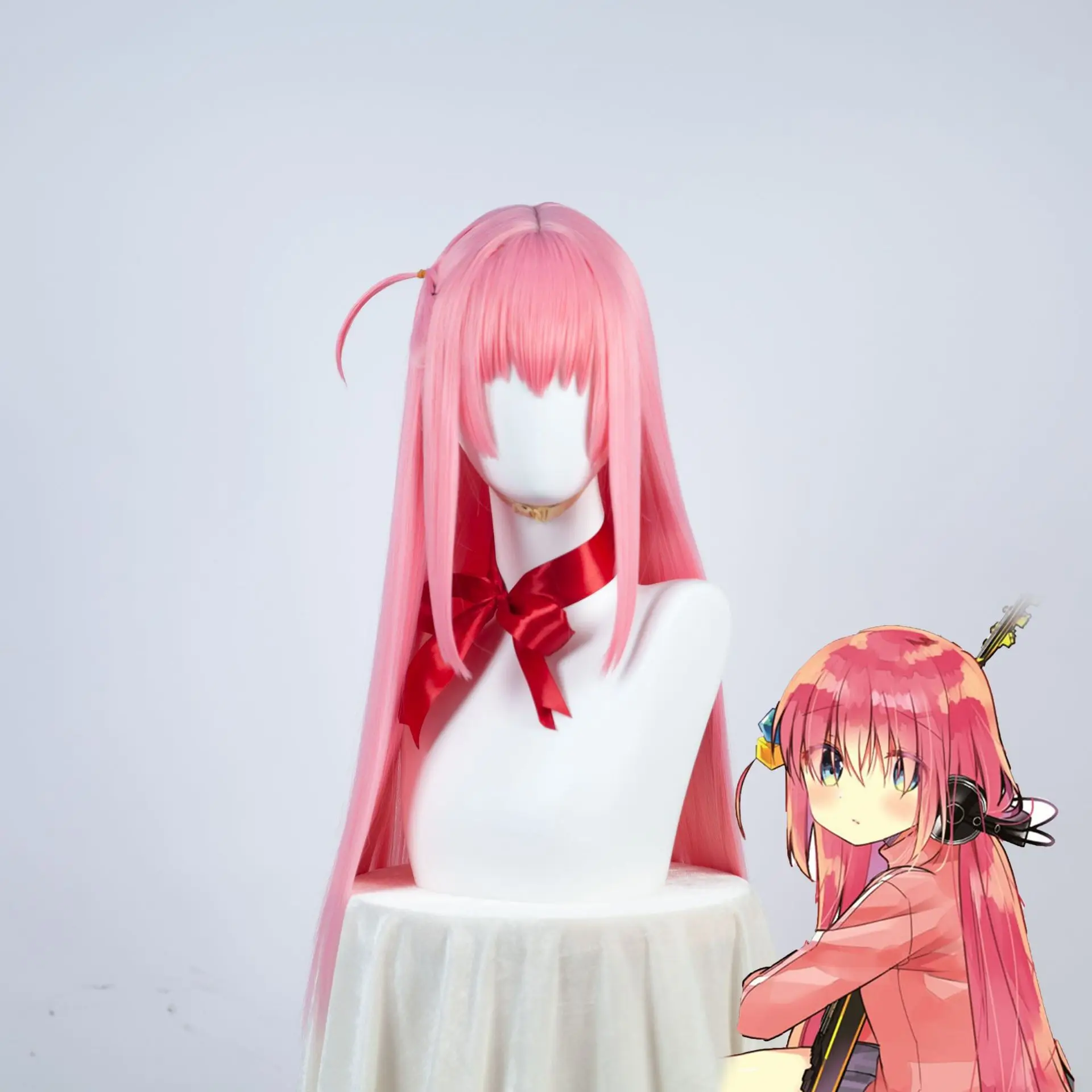 Lonely Rock, Kiyomi Goto's Solo Cos, Anime, Goto Ichiri, Cosplaypruik met roze lang haar