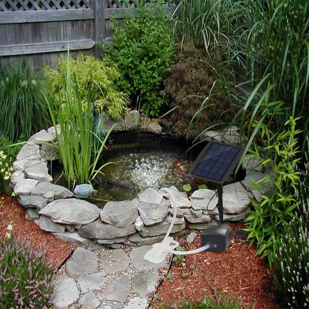 

Solar Water Pump Outdoor Garden Fountain Fish Tank Pond Brushless Solar Energy Water Pumps Set 1L/Min 450mA Oxygenation Pump