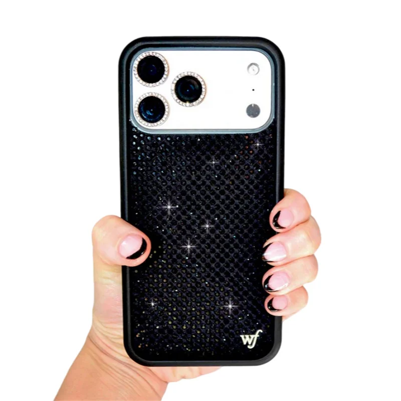 Etui na telefon z motywem dzikich kwiatów, zdobione trójwymiarowymi kryształkami, do iPhone 18, 17, 16, 15, 14, 13 Pro Max Plus, błyszczące, diamentowe, odporne na wstrząsy. — zdjęcie produktu 5