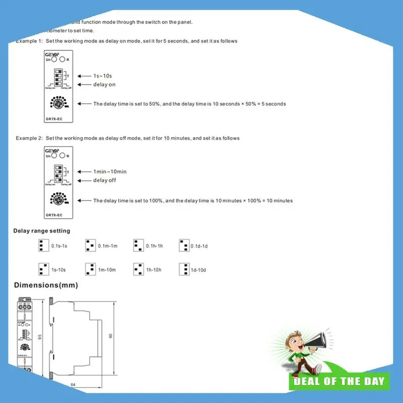 

24-часовая доставка 20X GEYA GRT8-EC 10A Двухфункциональное реле таймера включения или выключения Реле задержки AC230V Реле времени