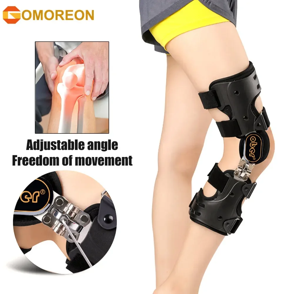 

ROM Hinged Knee Brace Immobilizer Brace Leg Braces Orthopedic Patella Knee Support Orthosis,Adjustable for Left Leg Right Leg