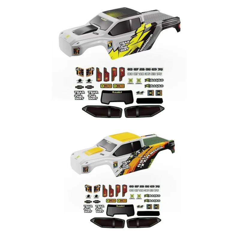 

Модернизированное покрытие Terminator, корпус автомобиля 1,2 мм, материал ПК (желтый + серебристый) (оранжево-белый) + наклейки