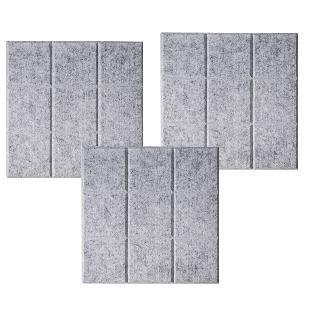 

3 Pcs Decoration Wall Artworks Bulletin Board Grey Stereoscopic Ornament Office