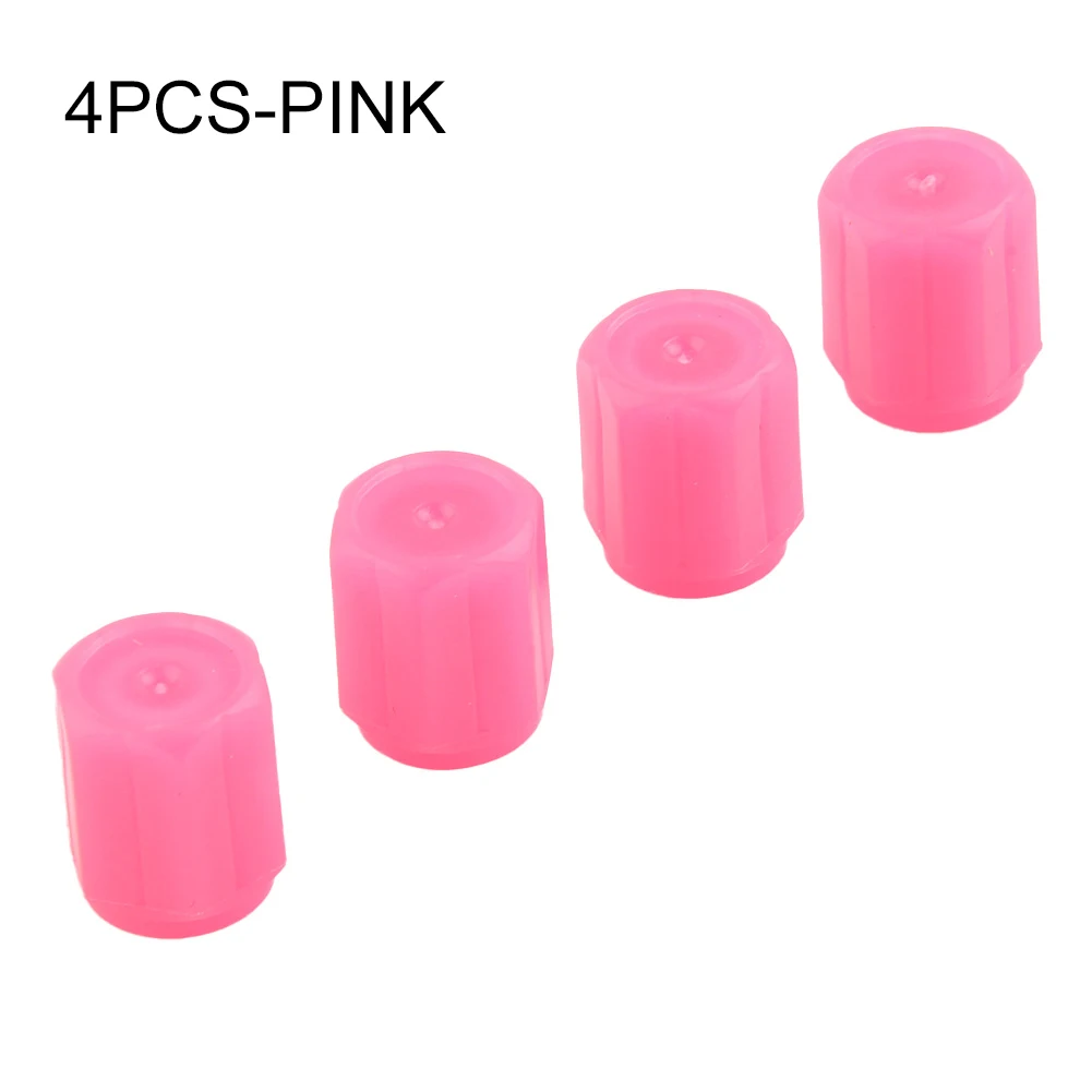 

Car Tire Tire Valve Valve Covers ABS Car Tire Luminous 4Pcs Valve Covers Fluorescent Car Tire Glowing Valve Covers