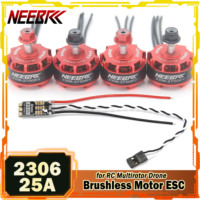 4PCS NEEBRC 2306 CW/CCW Brushless Motor 2300KV 2700KV 25A ESC for QAV250 Eachine Wizard X220 280 RC Drone Helicopter Multirotor