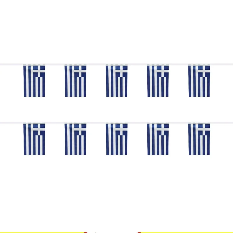 

SKY FLAG Greece bunting flags 14x21cm 20pcs/lot Greece String flags Pennant Banner for Festival Party decoration