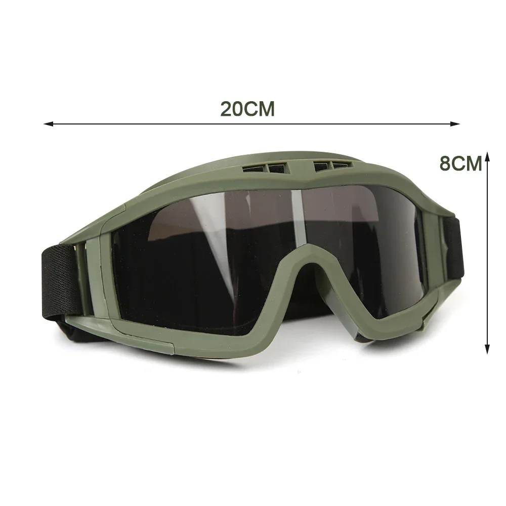 Neue Airsoft Taktische Schutzbrille 3 Objektiv Winddicht Staubdicht Schießen Motocross Motorrad Bergsteigen Gläser CS Sicheren Schutz