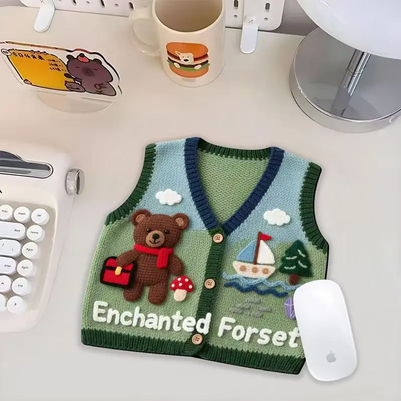 

Cute sweater printed mouse pad personalized office computer desk mat portable home mousepad 3D rubber pads mats rug