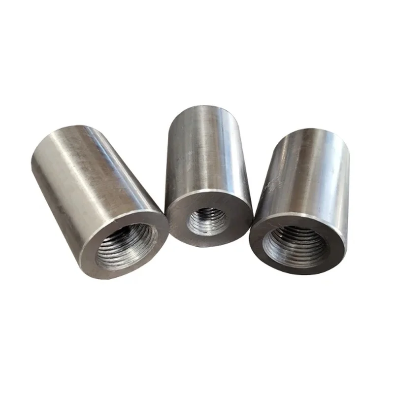 Hot-rolled rebar sleeve for reducing diameter Standard rebar connection sleeve Threaded steel bar joint Multiple Sizes