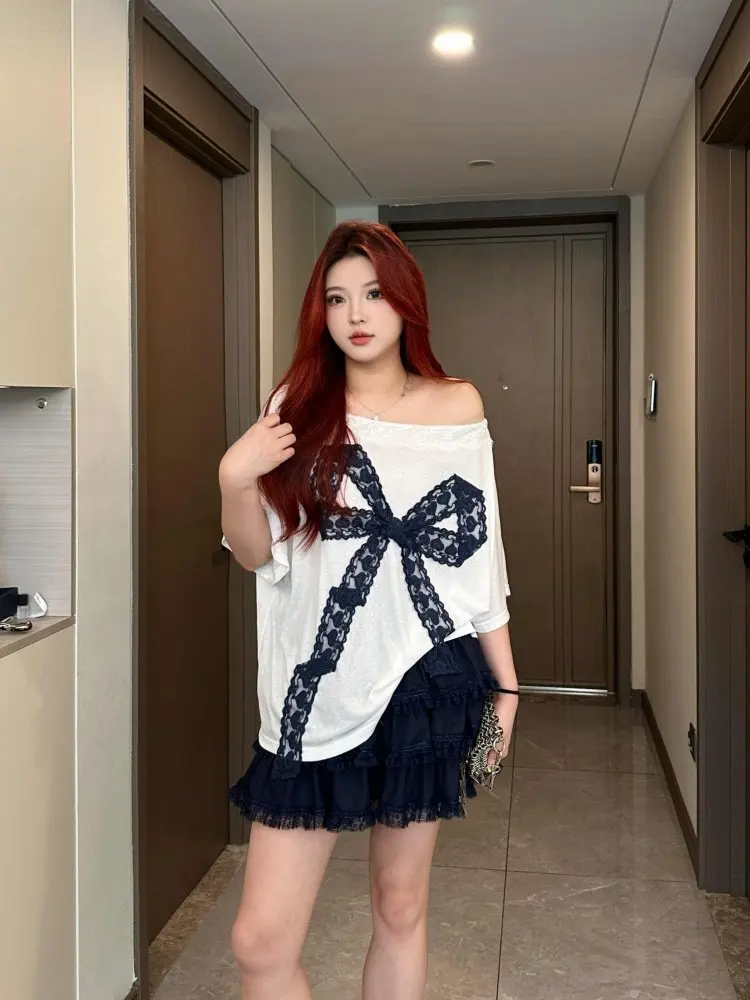 

Anti-Aging Knot Flower Top Loose Feelings f-Skirt Faionable Unique Women's Set Casual Sle Long Sve