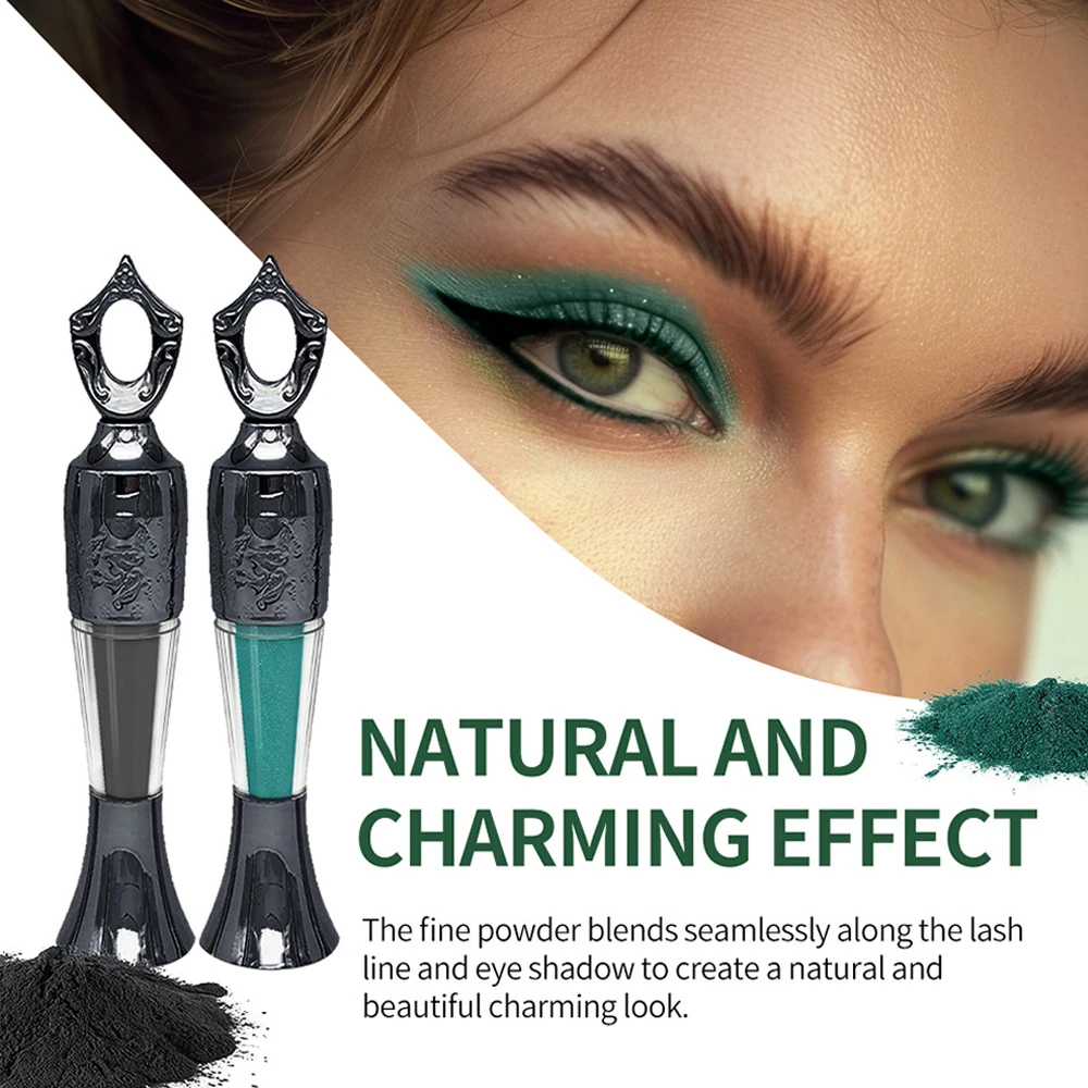 Hoogwaardige Poeder Eyeliner Zwart Donkergroen Natuurlijke Waterdichte Eyeliner Sexy Geen Vlek Geen Vliegenpoeder Oogmake-Up Oogschaduw