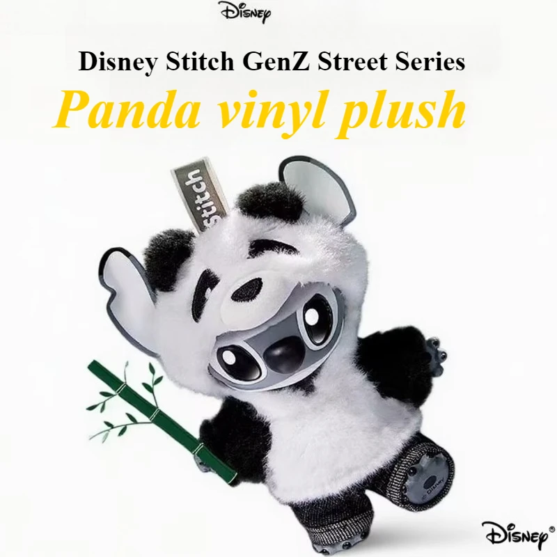 

Новинка 2025 года, виниловая игрушка Miniso Disney, версия с изображением панды, китайская область, ограниченная серия, аниме-фигурка, подвижный брелок с украшением для рабочего стола