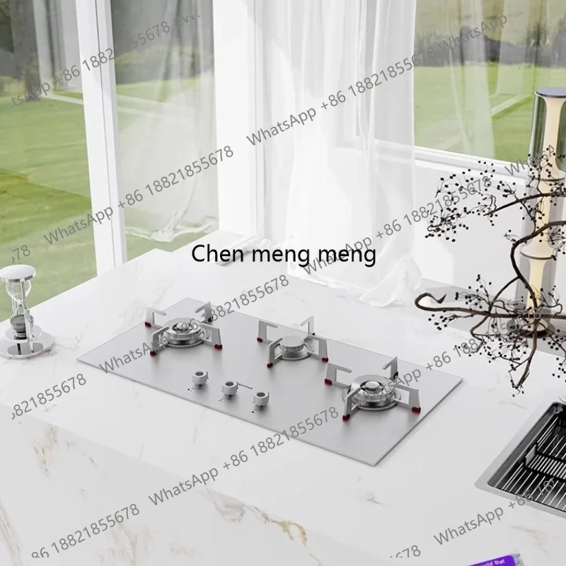 

D150304 stainless steel gas stove three-eye embedded gas stove household multi-head natural gas stove