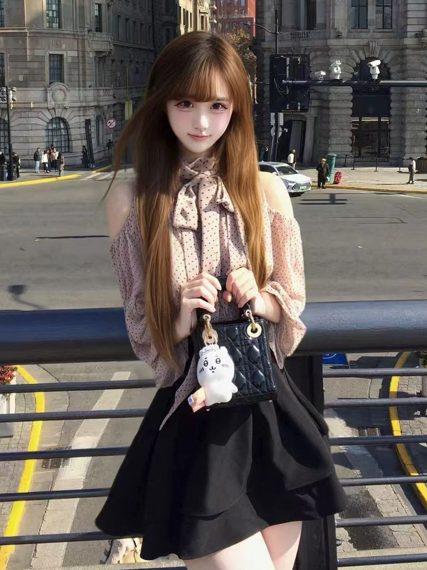 

Однотонный шифоновый топ с открытыми плечами и завязками, с длинными рукавами, для женщин, повседневный, прямого кроя, из полиэфирного волокна