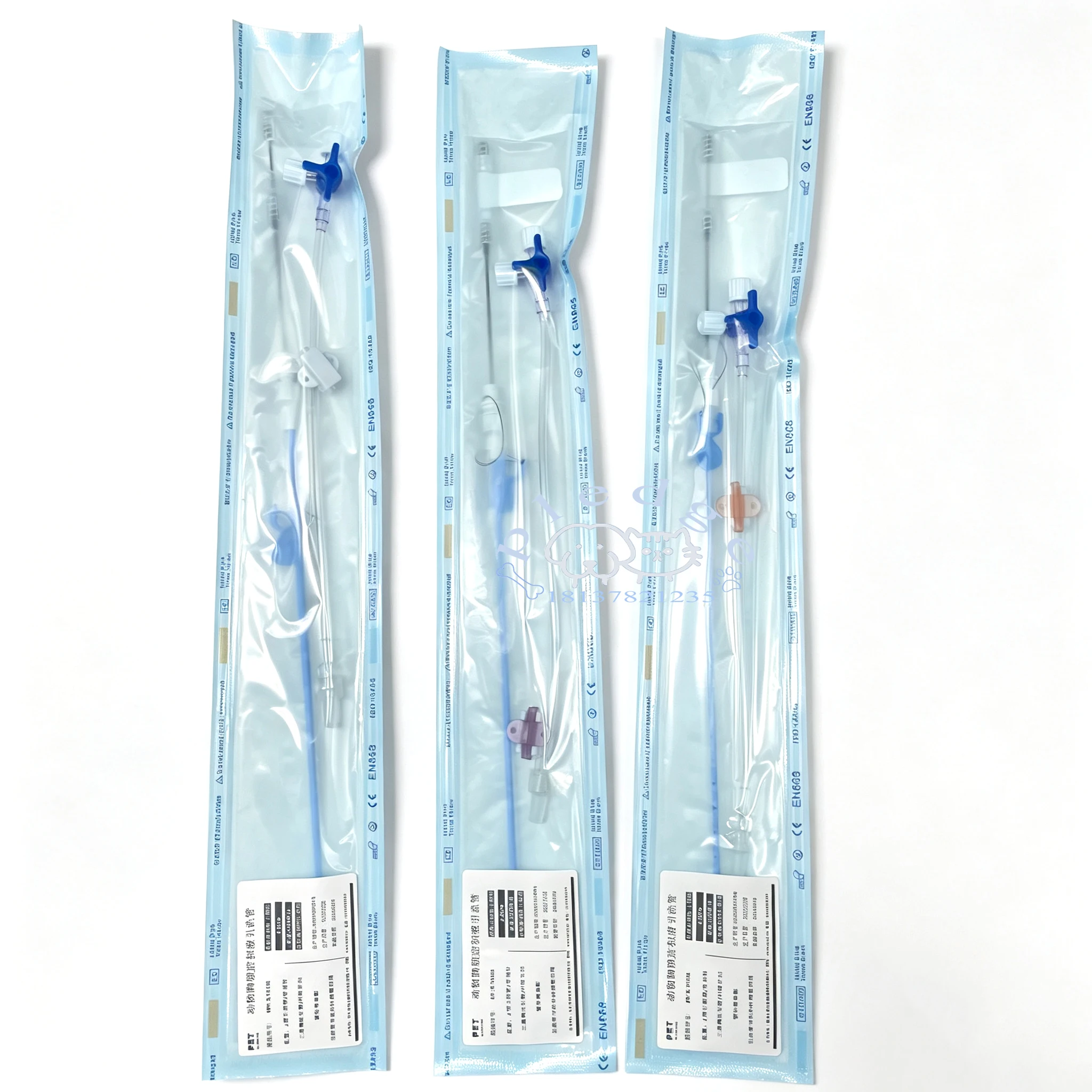 Veterinärmedizinischer Thoraxdrainagekatheter - 6Fr/8Fr/10Fr Medizinisches Polyurethan - Weich & Röntgenundurchlässig für die Thoraxdrainage bei Kleintieren – Detail 5