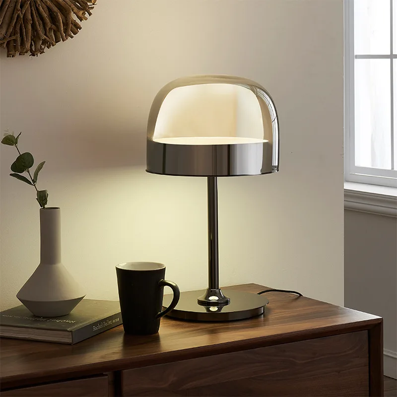 Equator light luxury creative personality modern minimalist postmodern room bedroom bedside glass table lamp decorative lamp