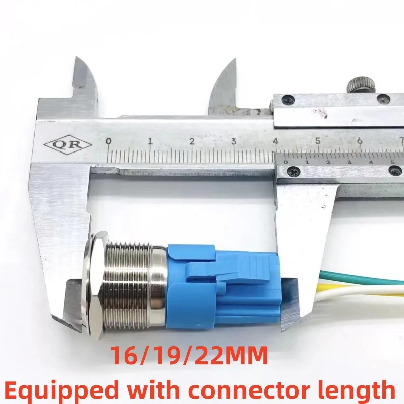 12/16/19/22MM wodoodporny metalowy przełącznik wciskany światła LED chwilowe zatrzask silnik samochodowy wyłącznik zasilania 5V 12V 24V 220V czerwony niebieski