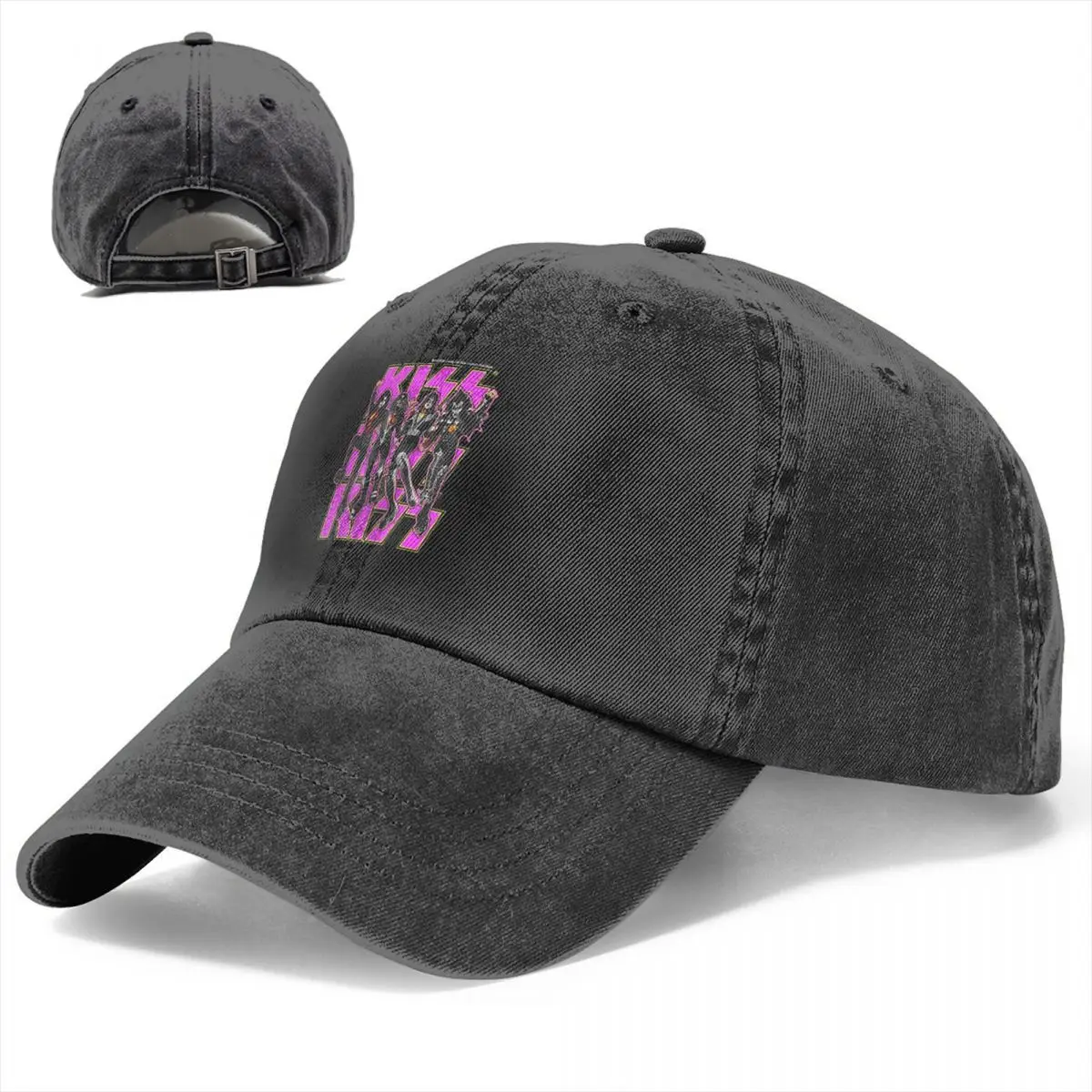 Rock Vintage Kiss Destroyer Purple Baseball Caps Peaked Cap K-KISS Sun Shade Hats for Men