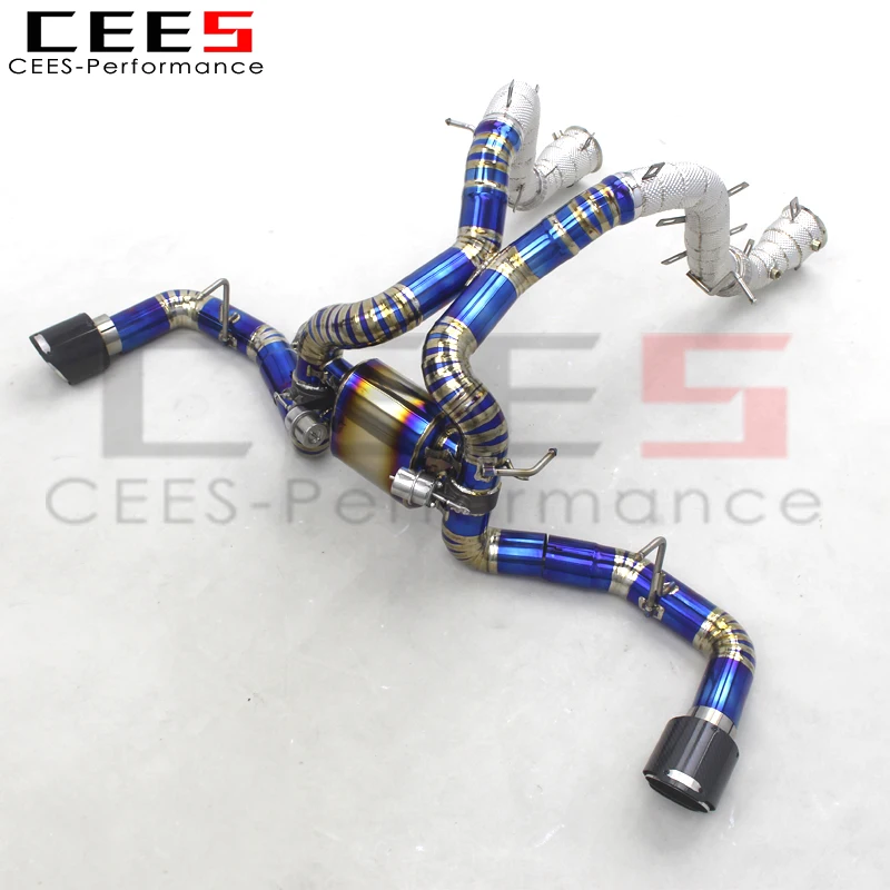 CEES Catback Exhaust Downpipe For Mclaren 540/540C 3.8 2015+ Car Exhaust System Titanium Exhaust Pipe and  Downpipe