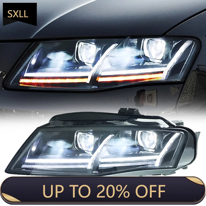

SXLL for Headlight Projector Lens 2009-2012 Dynamic Signal Headlight A4 B8 Light Emitting Diode Headlight Drl Car Accessories