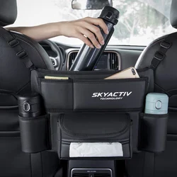 Leather Car Seat Middle Hanger Storage Bag Handbag Holder Between Seats For SKYACTIV Mazda 2 3 5 6 8 CX3 CX4 CX5 CX8 CX30 MX5