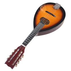 A Style 8 Strings Mandolin Guitar Classical Melodic Instrument Sunburst Mandolin For Beginners Adults With Bag