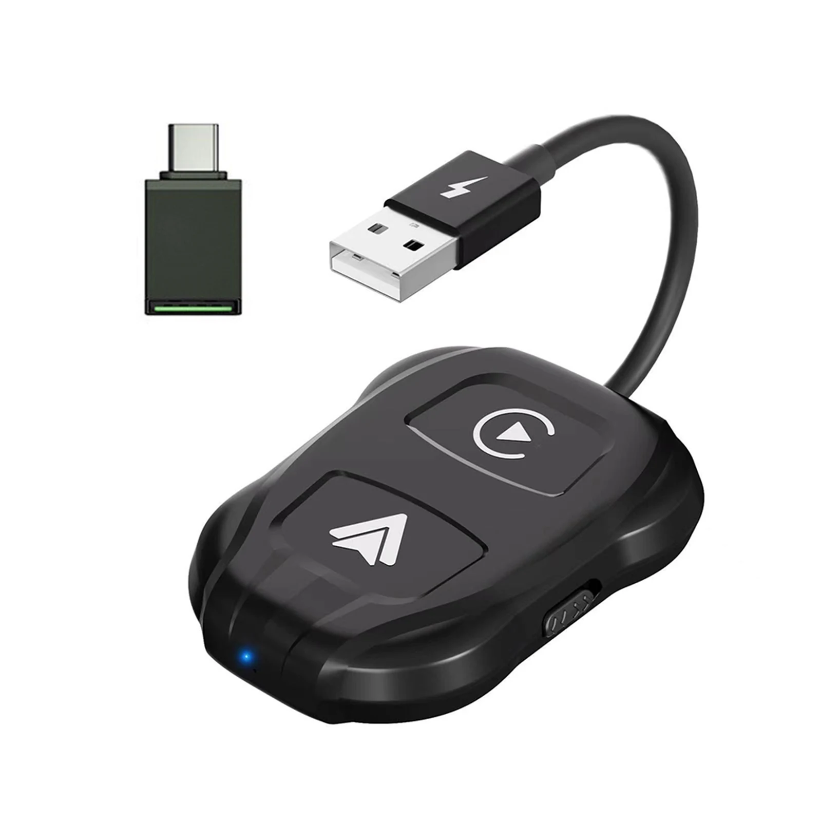 

2 в 1 беспроводной адаптер Carplay для Android 12 + для IOS 10 + подключи и играй, преобразует проводной Carplay в USB/внешний автомобильный адаптер