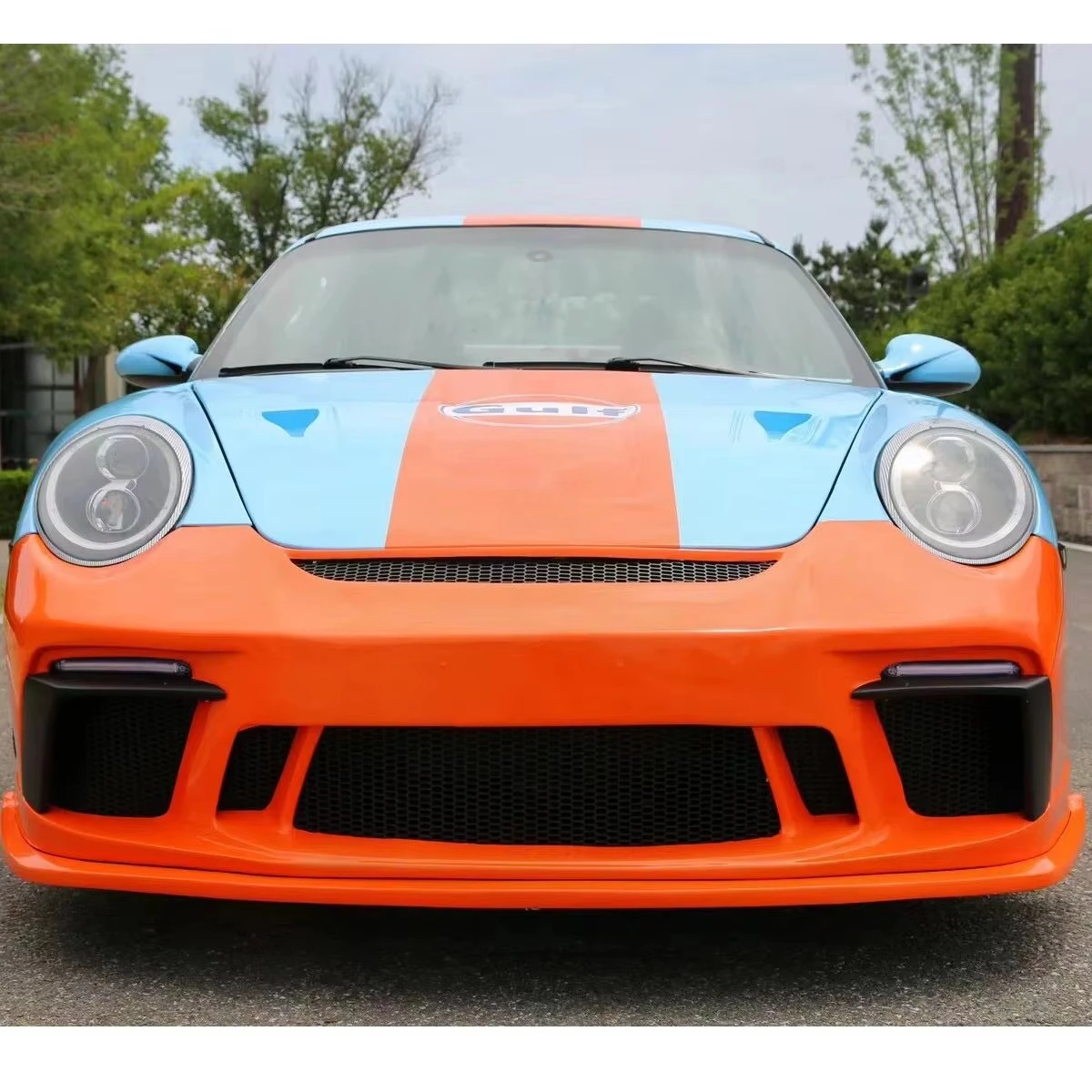 991.2 GT3 Style Conversion Kit for Porsche's 911 997 Front Bumper Rear Bumper Wing Hood Bodykit for Porsche's 997 Upgrade Parts