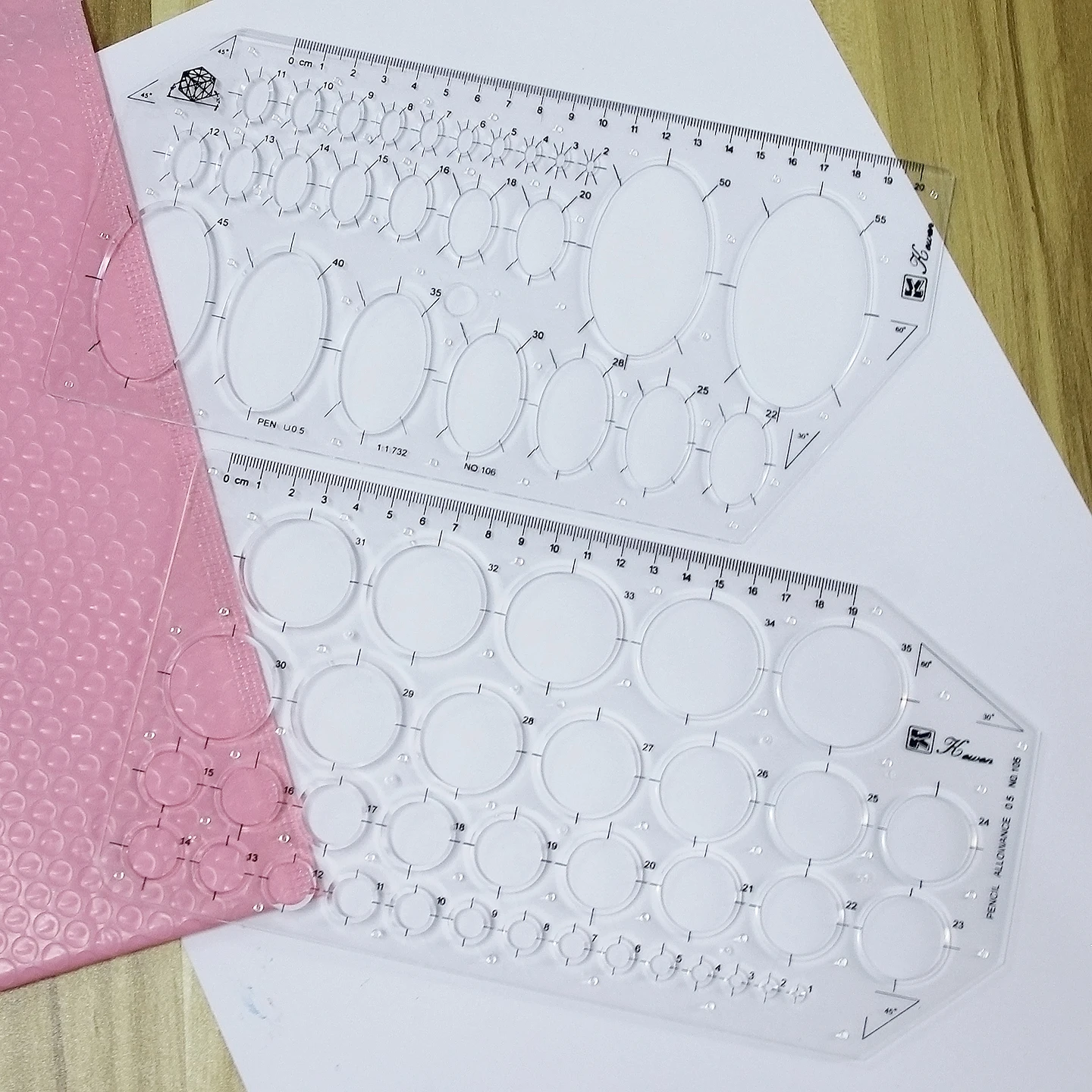 

Oval and Circle Ruler Stencils | Perfect for DIY Crafts, Scrapbooking & School Work